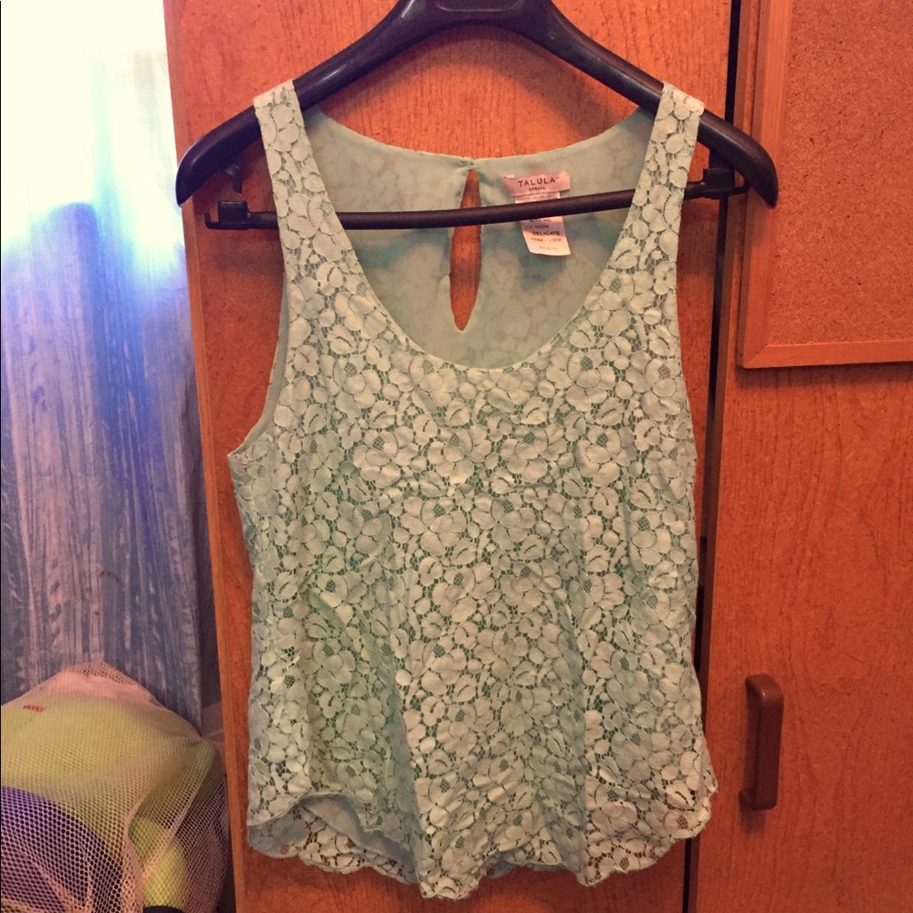 Aritzia Talula Turquoise Sleeveless Blouse
